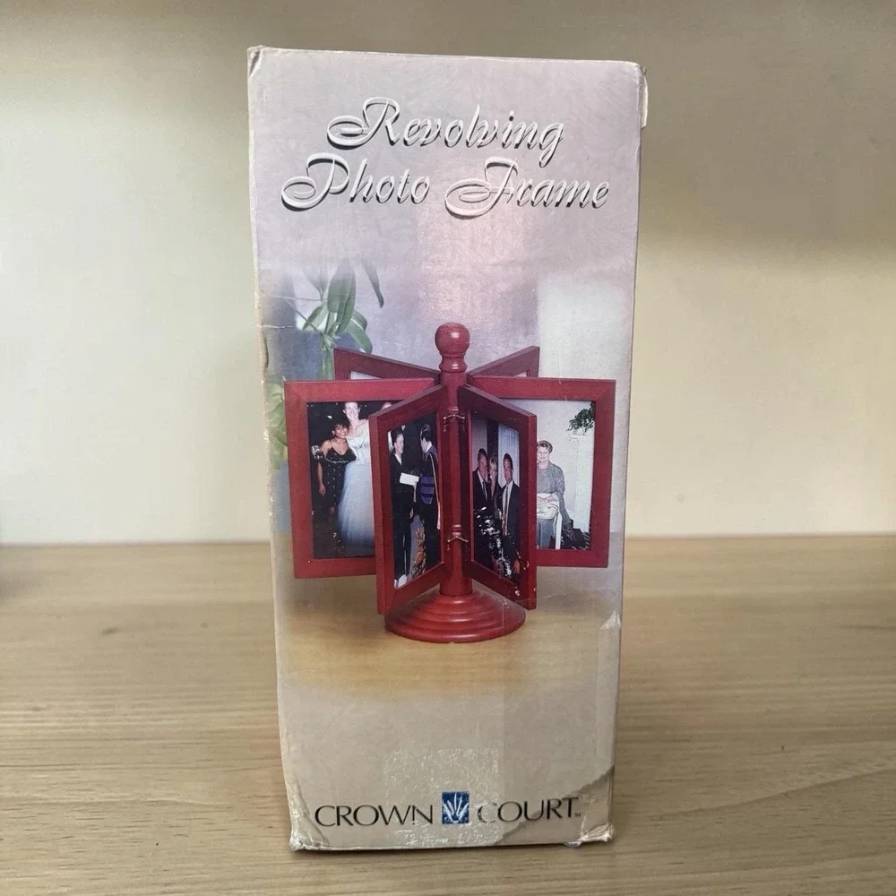 Revolving Photo Frame By Crown Court, NEW SEALED BOX!